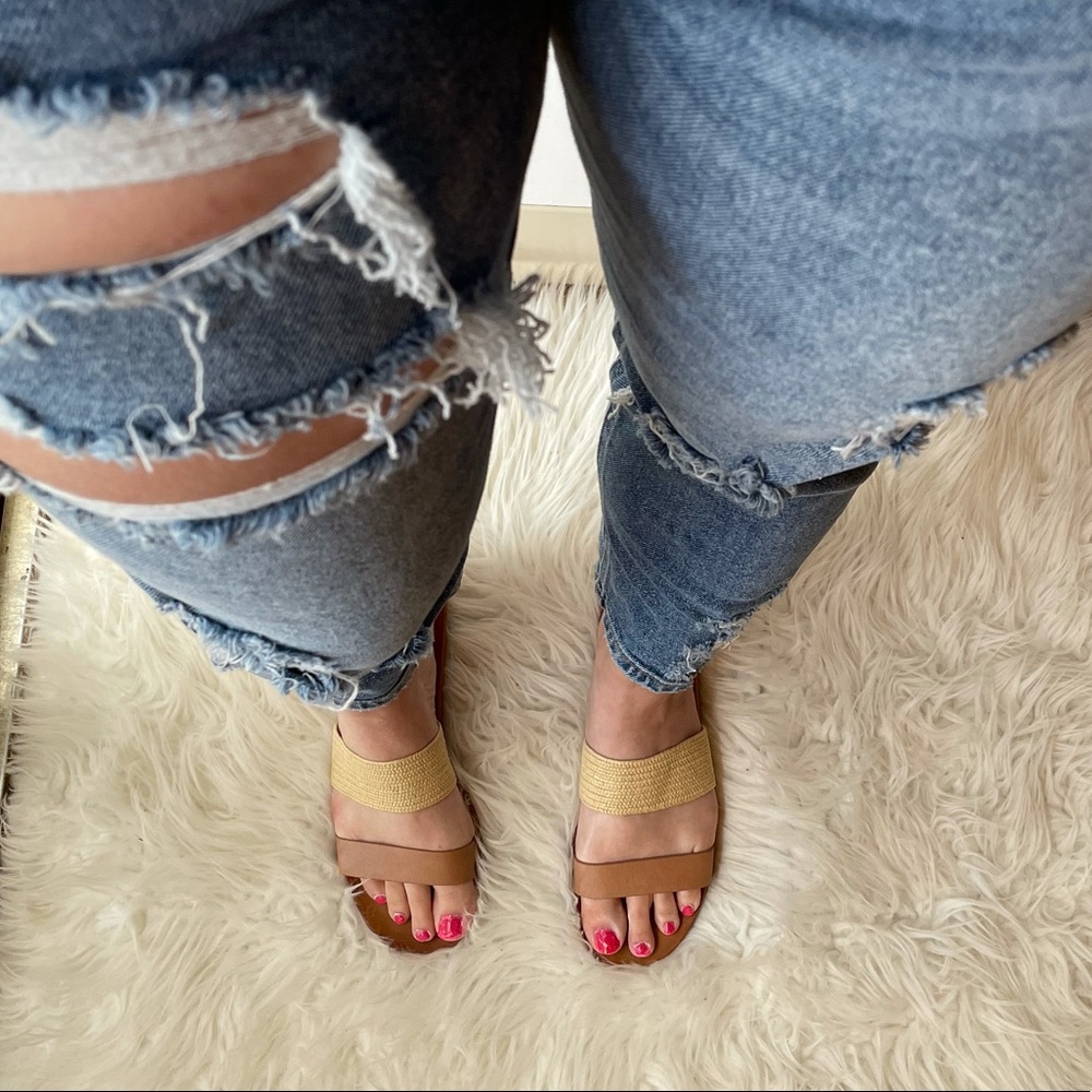 Lagertha Double Strap Woven Casual Sandals - Picture 8 of 12